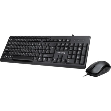 (LS) Gigabyte KM6300 USB Wired Keyboard & Mouse Combo multimedia controls 1000dpi Adjustable Portable slim receiver Stylish desi
