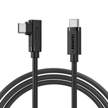 BENFEI 428BK-1M USB C to Right Angle USB C Cable , 90-dgree Angled USB 2.0 Type C Charger Cable, 3A Fast Charging & 480Mbps Data