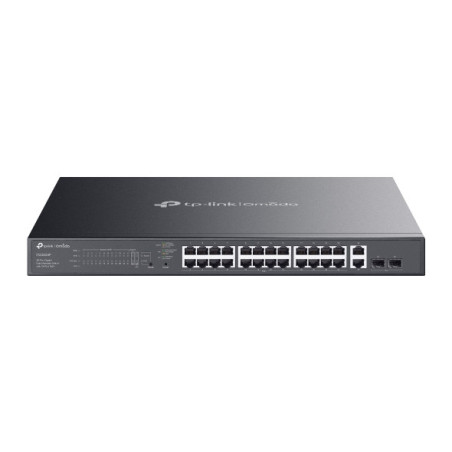 TP-LINK OMADA 28-PORT EASY MANAGED GIGABIT SWITCH, POE+(24), SFP(2), 384W, 5YR