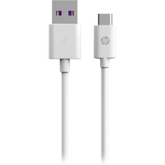 HP DHC-TC100 USB-A to USB-C Cable, Charge and Sync, 1M, White