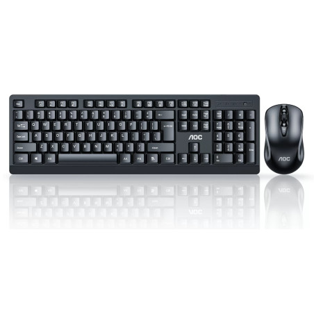 AOC KM210B/97 Home & Office Wireless Keyboard & Mouse Combo 2.4G USB Black