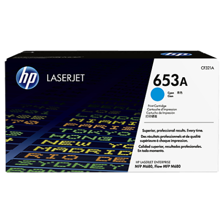 HP 653A CYAN LASERJET TONER CARTRIDGE MFP M680 16500 pages