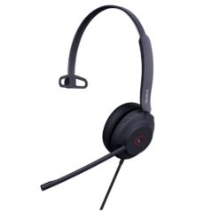 Yealink (UH37 Mono UC) Unified Communications USB Wired Headset, Mono, USB-A, Dual Noise-Cancelling Mic, 35mm Speaker, Busylight