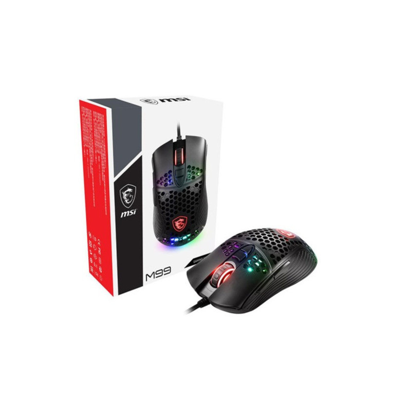 MSI Gaming Mouse_M99 Pro Boxl Sensor 3,200 DPI 12 RGB Modes 5 Customizable Buttons Comfortably Ergonomic Design (for Promo only)