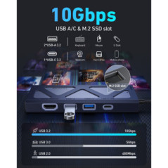 BENFEI 000389GY M.2 NVMe Enclosure with USB-C Hub