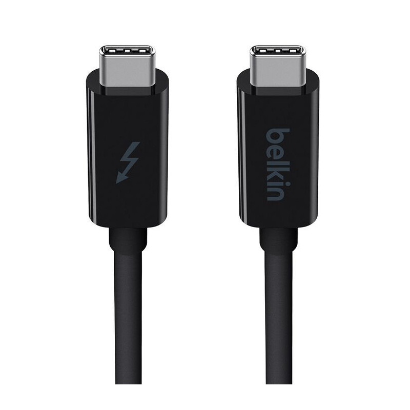 Belkin Thunderbolt 3 Cable USB-C to USB-C (1M) - Black (F2CD081ds1M-BLK ), 60W PD, 20Gbps, 4K/Ultra-HD, Thunderbolt Certified, 2