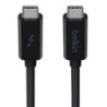 Belkin Thunderbolt 3 Cable USB-C to USB-C (1M) - Black (F2CD081ds1M-BLK ), 60W PD, 20Gbps, 4K/Ultra-HD, Thunderbolt Certified, 2