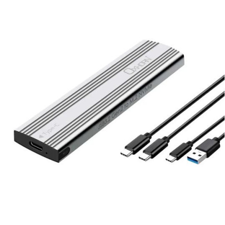 Oxhorn USB C 3.2 Gen 2 M.2 NVMe NGFF Enclosure 10 Gbps B+M Key M.2 NVMe SSD up to 4TB 2280/2260/2242/2230 Aluminum Macs Windows 