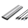 Oxhorn USB C 3.2 Gen 2 M.2 NVMe NGFF Enclosure 10 Gbps B+M Key M.2 NVMe SSD up to 4TB 2280/2260/2242/2230 Aluminum Macs Windows 