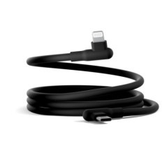 Cygnett DriveSync Right Angled Silicone Lightning to USB-C Cable (0.7M) - (CY5668CCACB), 3A/30W, 480Mbps, Drive & Sync, 2 Years 