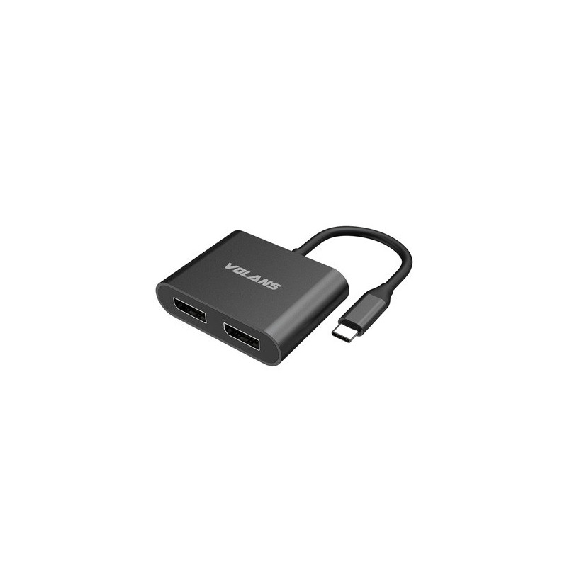 VOL CNV USB-C-M-DUAL-DP-F-ADAPTER-VL-UC2DP-S