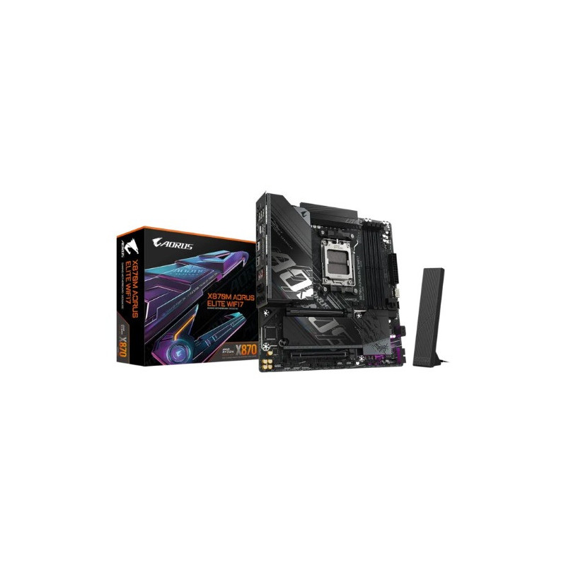 Gigabyte X870 AM5 ATX, Ryzen 9000/8000/7000, 4ÃDDR5 256GB, PCIe 5.0 M.2, USB4, Wi-Fi 7, BT 5.4, 5GbE LAN, ALC1220, HDMI, Win11 