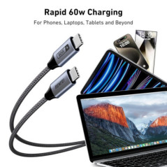 BENFEI 000383GY USB-C to USB-C Cable (4K@120Hz), 100W PD Fast Charging, 10Gbps Data Transfer for I-phone 15/16/17 and Samsung / 