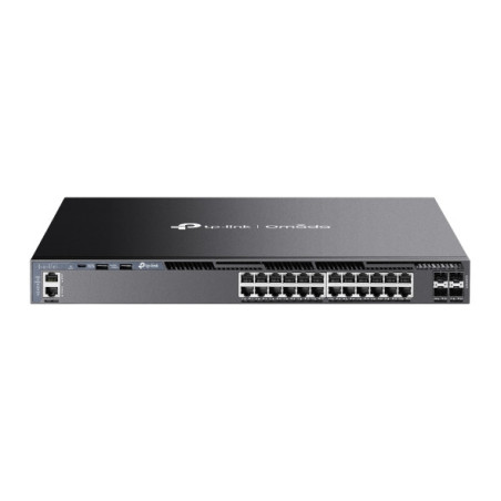 TP-Link SG6428X Omada 24-Port Gigabit Stackable L3 Managed Switch with 4 10GE SFP+ Slots, 24Ã Gigabit RJ45 Ports, 4Ã 10G SFP+ 