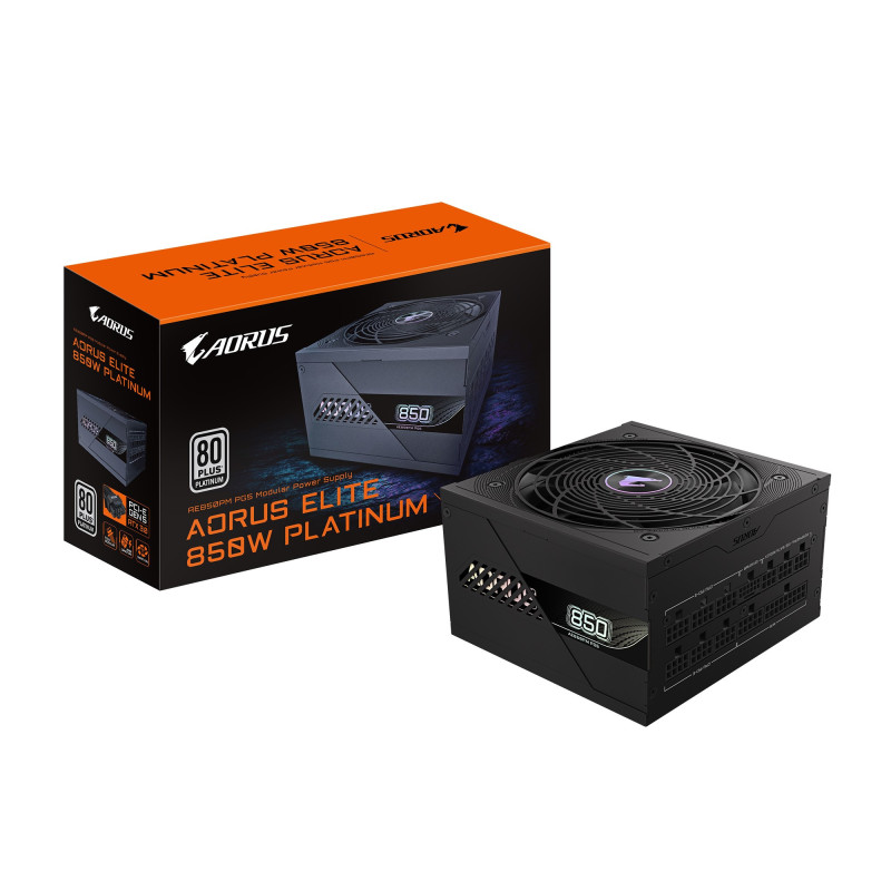 Gigabyte GP-AE850PM PG5 850W PSU Power Supply, ATX 60-50 Hz 850W 120mm Fan 80 PLUS Platinum 100,000 hours
