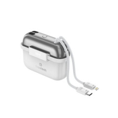 CHOETECH B812-SL WH Mini Bag Digital CCC Certified 10000mAh 30W Fast Charging Power Bank Gold with USB-C + 8-pin iPhone Cables