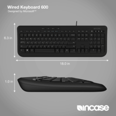 Incase Wired Keyboard 600 BK