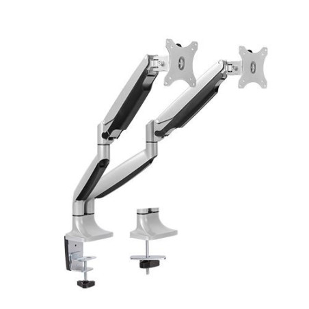 Brateck Dual Monitor Aluminum Interactive Counterbalance Monitor Arm Fit Most 13''-32'' Monitors Up to 9kg per screen VESA 75x75