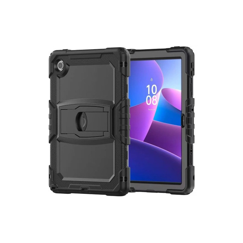 USP Rugged Lenovo Idea Tab 11 (11') Case Black - Built-in-Kickstand, Hand & Shoulder Strap, DropProof, 3 Years Warranty