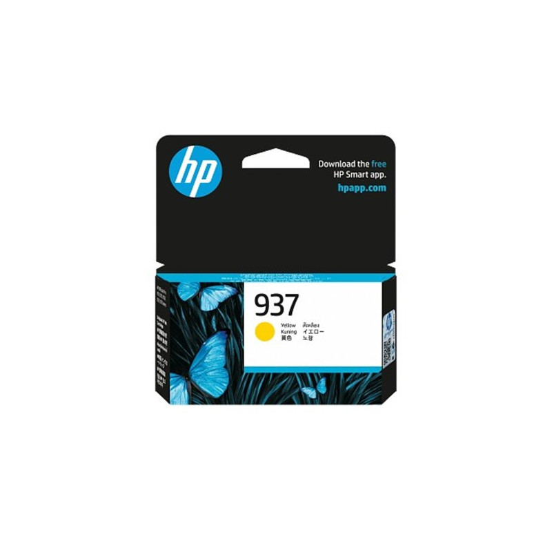 HP 937 YELLOW ORIGINAL INK CARTRIDGE 800 PAGE YIELD FOR OJPRO 9132E 9133 9135E 9130