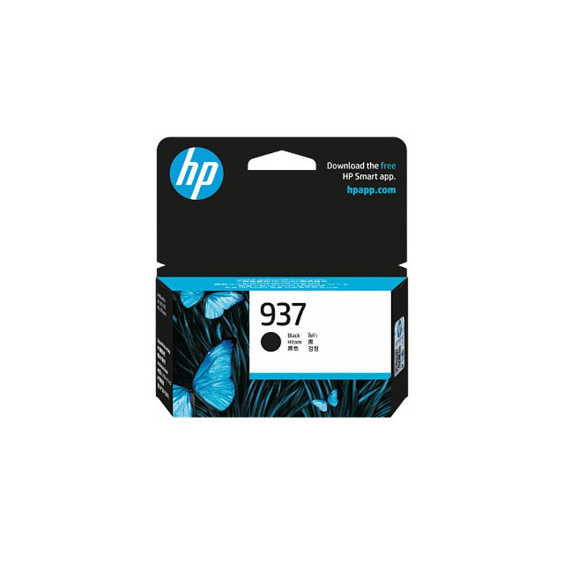 HP 937 BLACK ORIGINAL INK CARTRIDGE 1250 PAGE YIELD FOR OJPRO 9132E 9133 9135E 9130