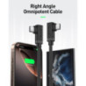 BENFEI 429BK-2M Right Angle USB C Cable 90-Degree, USB 2.0 Type C Charger Cable 3A Fast Charging, Nylon Braided USB-C to USB-C C