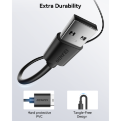 BENFEI 436BK-1M USB 2.0 Male to Micro USB Data Cable 1M