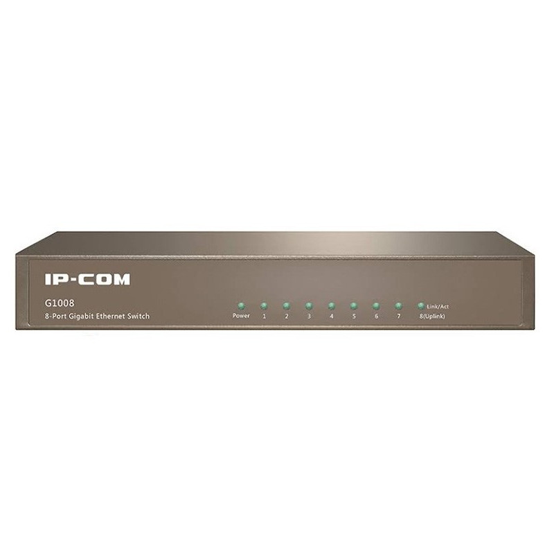 IP-COM (G1008) 8-Port Gigabit Unmanaged Desktop Switch, 4kv lightning protection