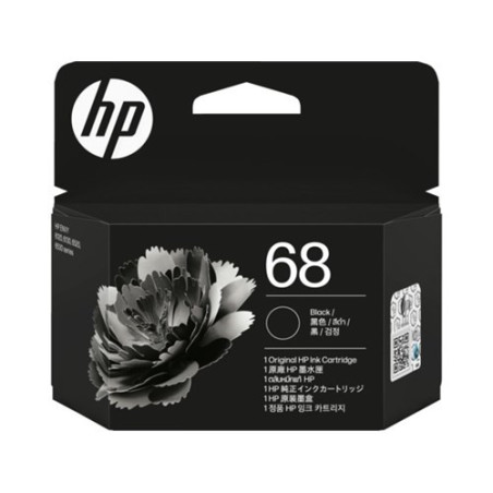 HP 68 BLACK ORIGINAL INK CARTRIDGE 160 PAGE YIELD FOR ENVY 6120 6130 6520 6530