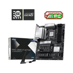 MSI PRO Z890-P WIFI6E, LGA1851, Z890, DDR5 9200+, PCIe5.0, 4xM.2, 5G LAN, WiFi 6E, BT5.3, USB 20Gbps, HDMI2.1/DP1.4