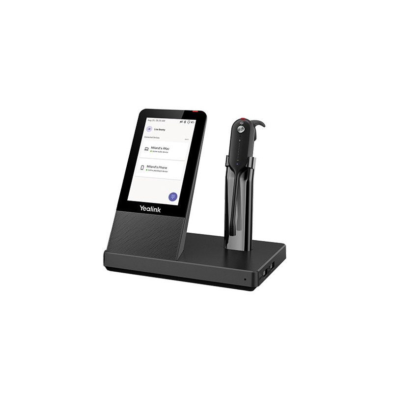 Yealink WH67 Teams DECT Wireless Convertible Headset, UC Workstation, HD Voice,2-Mic Noise Cancellation,Teams Certified, Lightwe