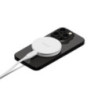 Cygnett ChargePuck Qi2 15W Fast Wireless Charger -White(CY5062CCRGP),Compact & Lightweight, 1.2M USB-C Cable,Perfect for Travel,