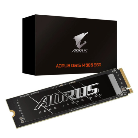 Gigabyte AORUS Gen5 14000 SSD 2TB PCIe5x4 NVMe2.0 M.2 3D TLC LPDDR4 4GB 14500/12700MB/s 80Ã22Ã3.5mm MTBF1.6M 11.5W 5yr/1400TBW