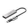 Cygnett Unite 4-in-1 USB-C to USB-C Hub- White(CY5390CYHUB)4x USB-C Ports,10Gbps Transfer,Aluminium Outer Shell,15cm cable, 2-Ye