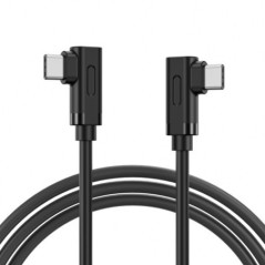 BENFEI 429BK-1M Right Angle USB C Cable 90-Degree, USB 2.0 Type C Charger Cable 3A Fast Charging, Nylon Braided USB-C to USB-C C