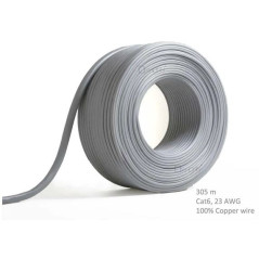Network Cable Cat6 305m Roll Un-shielded twisted pair UTP 23AWG PVC solid pure 0.56mm copper wire Grey