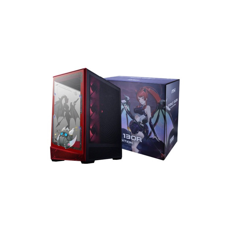 MSI PANO 130R MLG EDITION, Mid-Tower, ATX/M-ATX/ITX, 400mm GPU, 165mm CPU cooler, USB-C 20Gbps, 4 ARGB fans, 360mm rad, PSU 180m