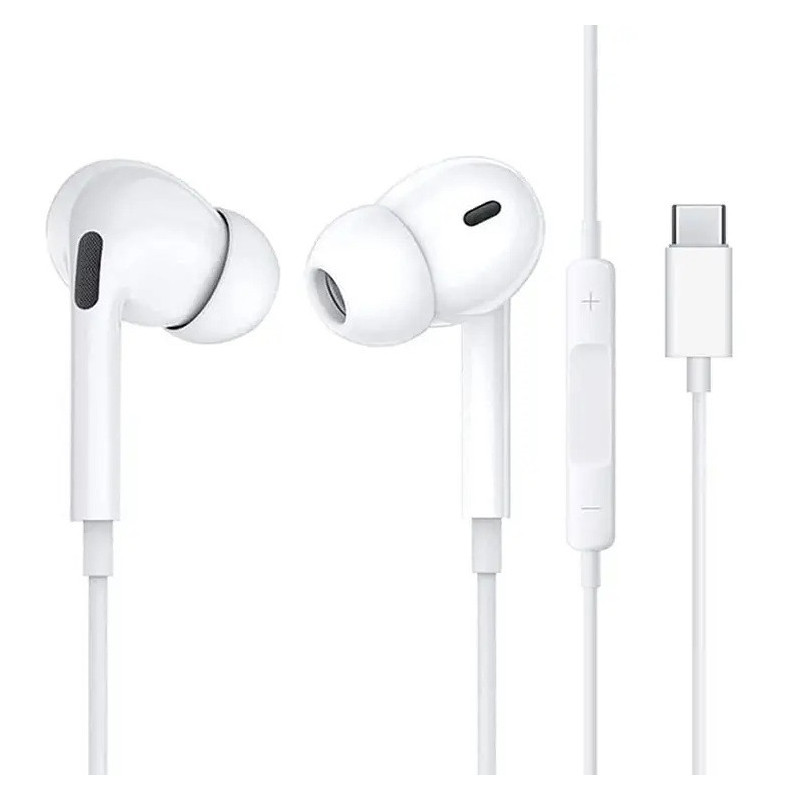 Choetech OC-A011 USB-C In-Ear Headphones 1.2m - White