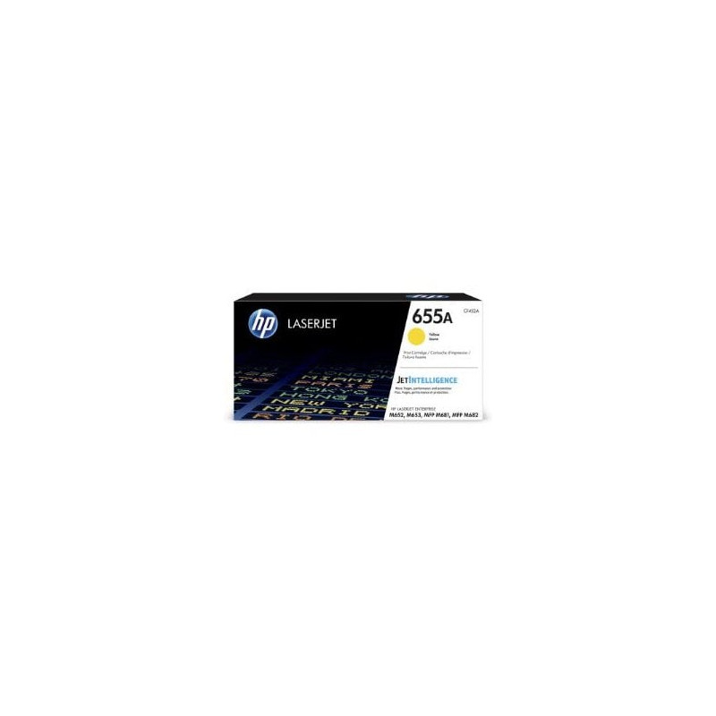 HP 655A YELLOW TONER - APPROX 10.5K PAGES - M652, M653, M681, M682 COMPATIBLE