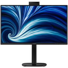PHILIPS 24" (16:9) MONITOR, FHD IPS, HDMI, DP, USB(5), USB-C, LAN, WCAM, SPKR, H/ADJ, 4YR