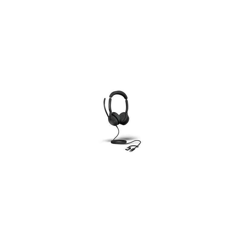 JABRA EVOLVE2 50 CORDED MS STEREO ANC HEADSET, USB-C/A WITH BLUETOOTH (REQ USB CONNECTION)