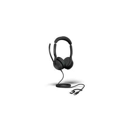 JABRA EVOLVE2 50 CORDED MS STEREO ANC HEADSET, USB-C/A WITH BLUETOOTH (REQ USB CONNECTION)
