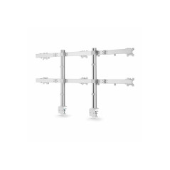 STARTECH SIX-MONITOR DESK MOUNT, UP TO 32", UP TO 8KG , HORIZONTAL, H/ADJ, VES, SILVER, 5Y