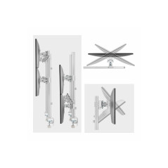 STARTECH SIX-MONITOR DESK MOUNT, UP TO 32", UP TO 8KG , HORIZONTAL, H/ADJ, VES, SILVER, 5Y