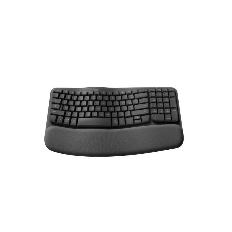 LOGITECH WAVE KEYS FOR BUSINESS ERGONOMIC KEYBOARD, LOGIBOLT, BLUETOOTH, GRAPHITE, 3Y WTY