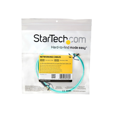 STARTECH 1M LC FIBER OPTIC CABLE ,10GB, MM DUPLEX 50 /125 - LSZH, LTW (AQUA)