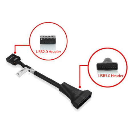 USB 3.0 Internal Female To Mainboard USB 2.0 Header cable