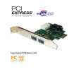 4 Port USB3.0 PCI-E Card (2 Ext + Dual Port Internal Connector)