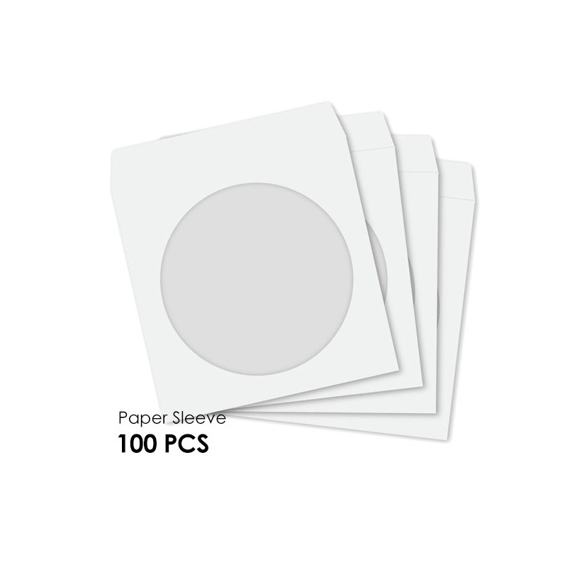 CD-DVD Paper Sleeve with Windows Hold 1 Disc (100PCS/Pack)