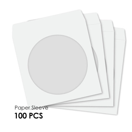 CD-DVD Paper Sleeve with Windows Hold 1 Disc (100PCS/Pack)